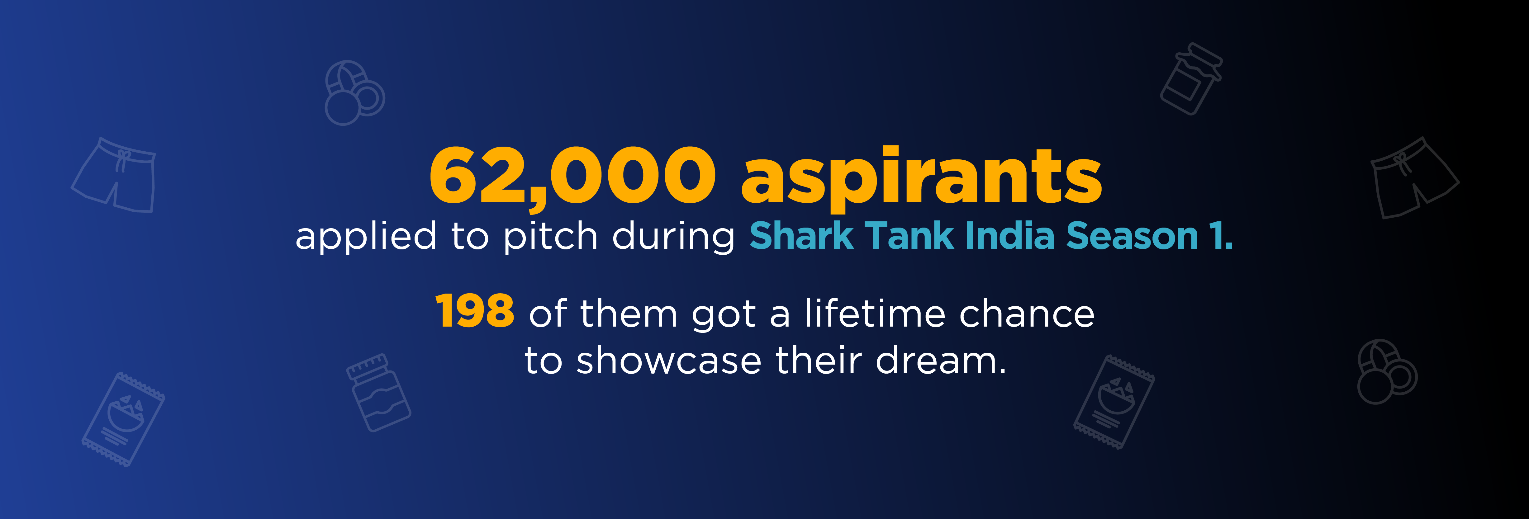 How many brands applied for Shark Tank India Season 1